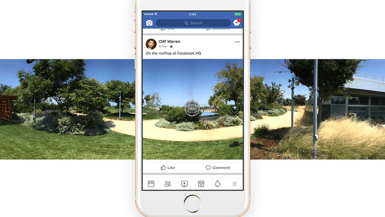 Facebook users can now take 360 photos from within the app