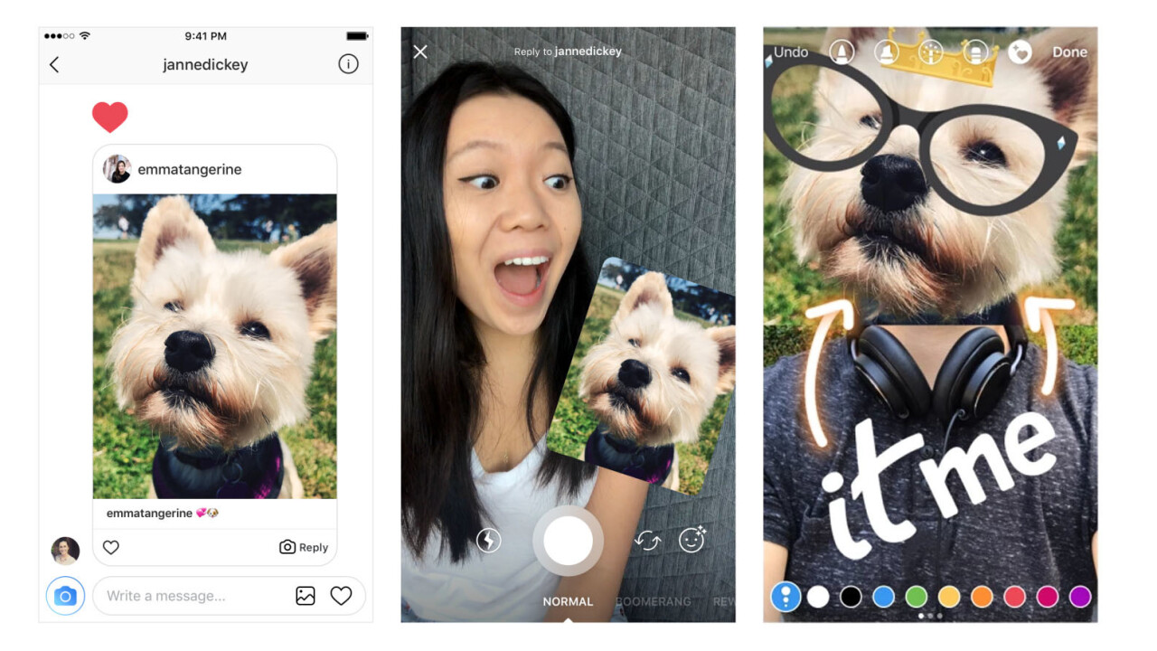 Instagram’s new Direct replies are basically threaded messaging for photos
