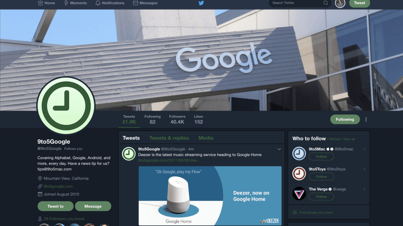 Twitter confirms it’s working on a dark/night mode for desktop