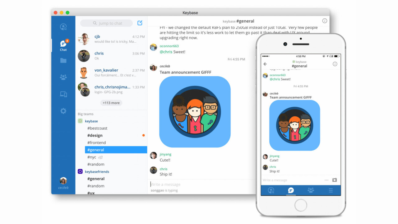 Keybase launches Teams, a free encrypted alternative to Slack