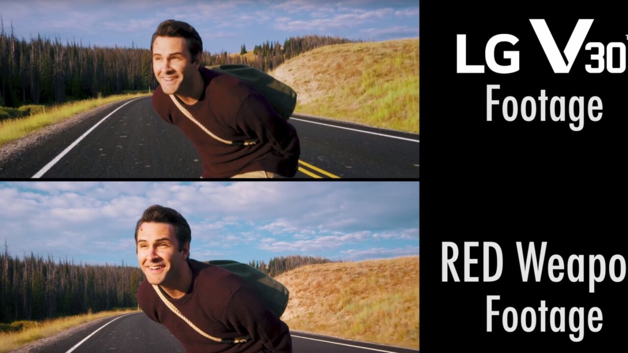 Watch how the LG V30’s video quality compares to a $50,000 RED camera