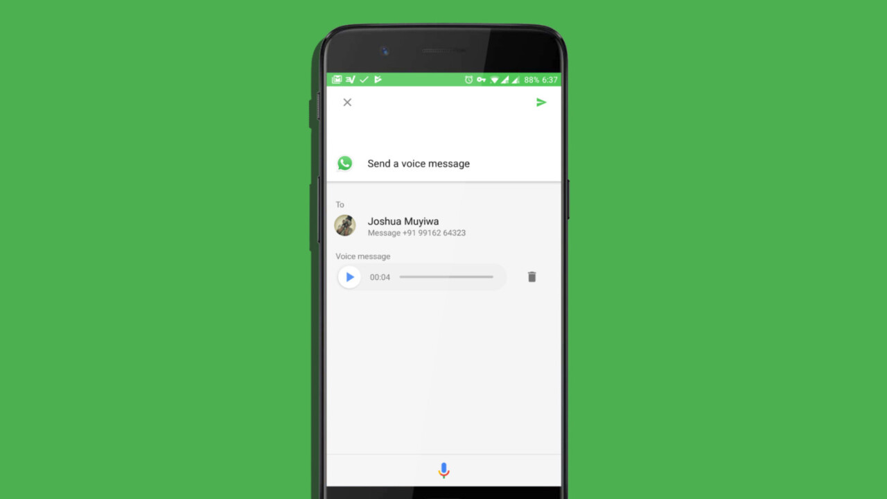 Android tip: Send WhatsApp voice messages without launching the app