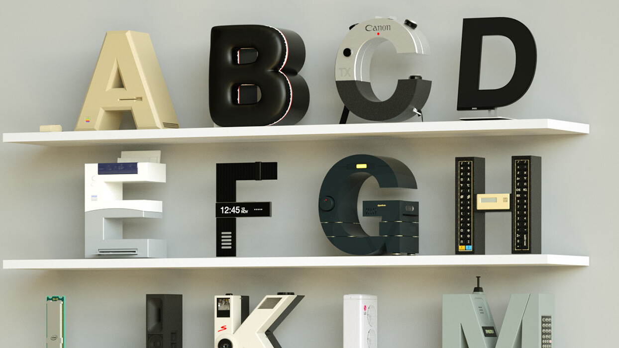 Designer beautifully combines Helvetica and electronics to represent your favorite gadget brands
