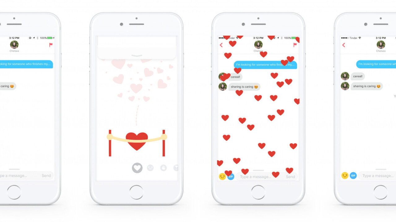 Tinder Reactions bring animated flirtations to your shallow conversations