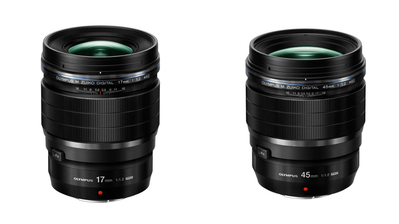Olympus adds super-fast 45mm and 17mm F1.2 lenses to the micro four-thirds arsenal