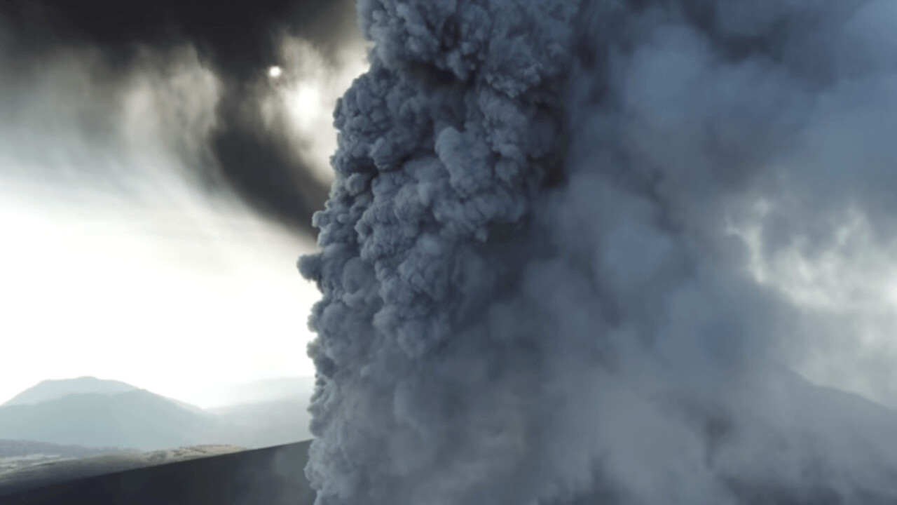 Watch: Insane drone footage of a Japanese volcano erupting