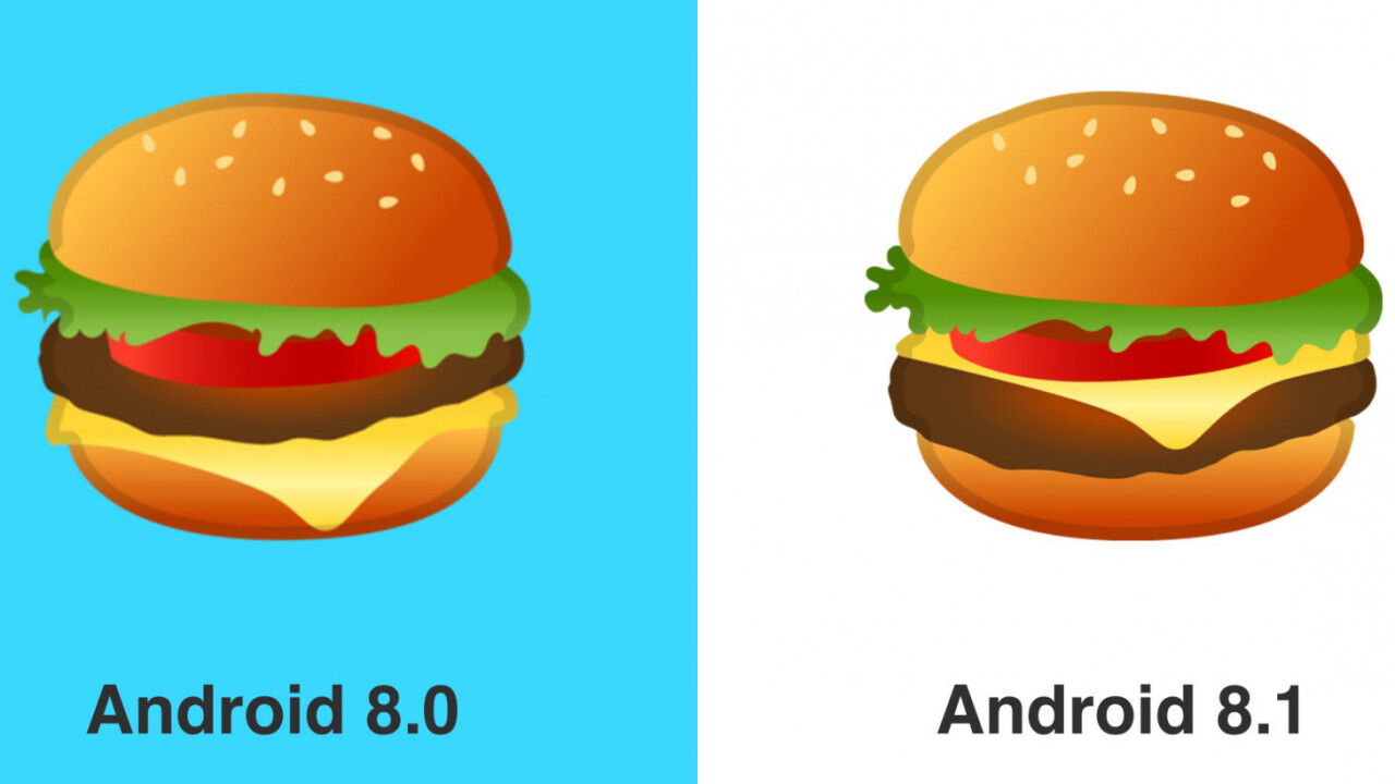 Google is fixing its troubling burger emoji in Android 8.1