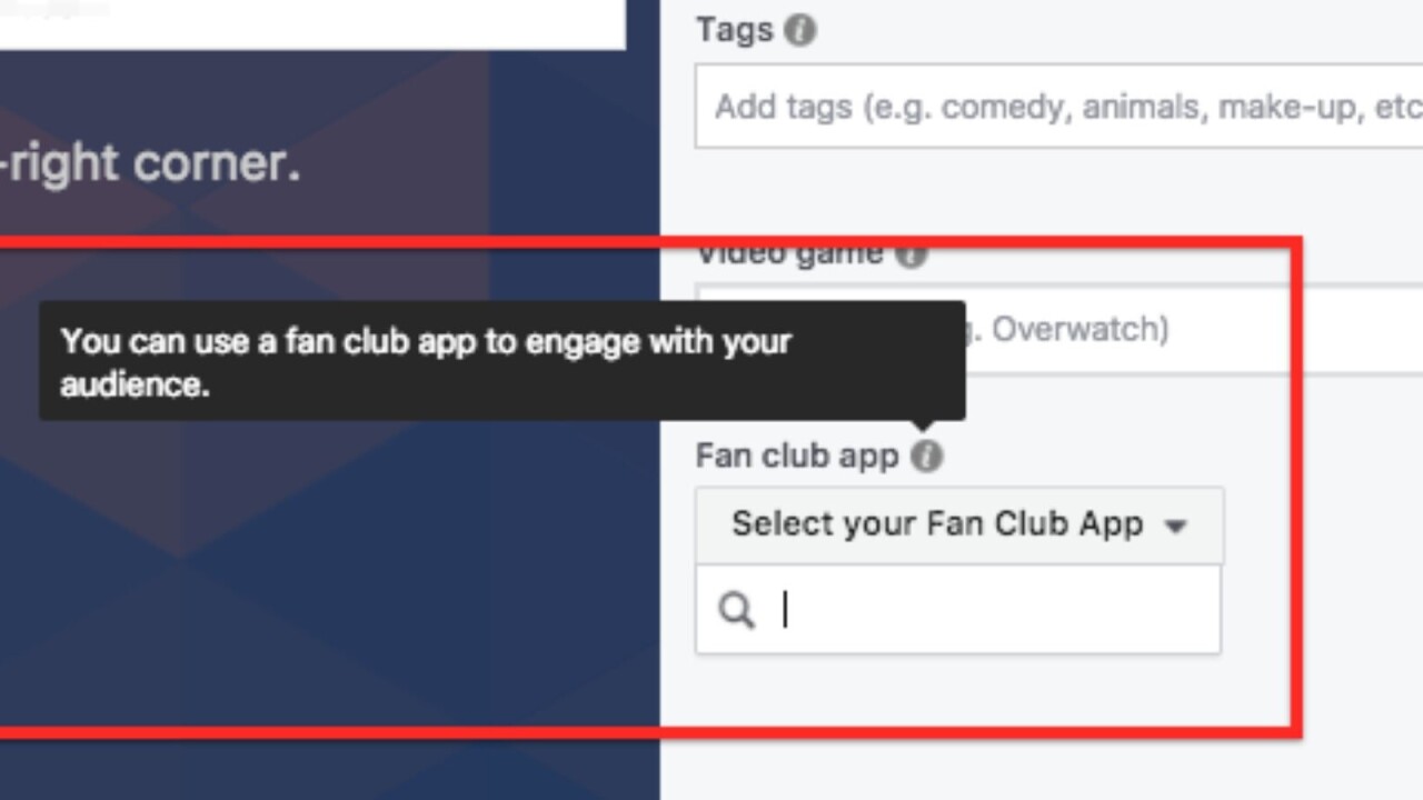 Facebook adds live video Fan Club feature, but you’re not cool enough to see it