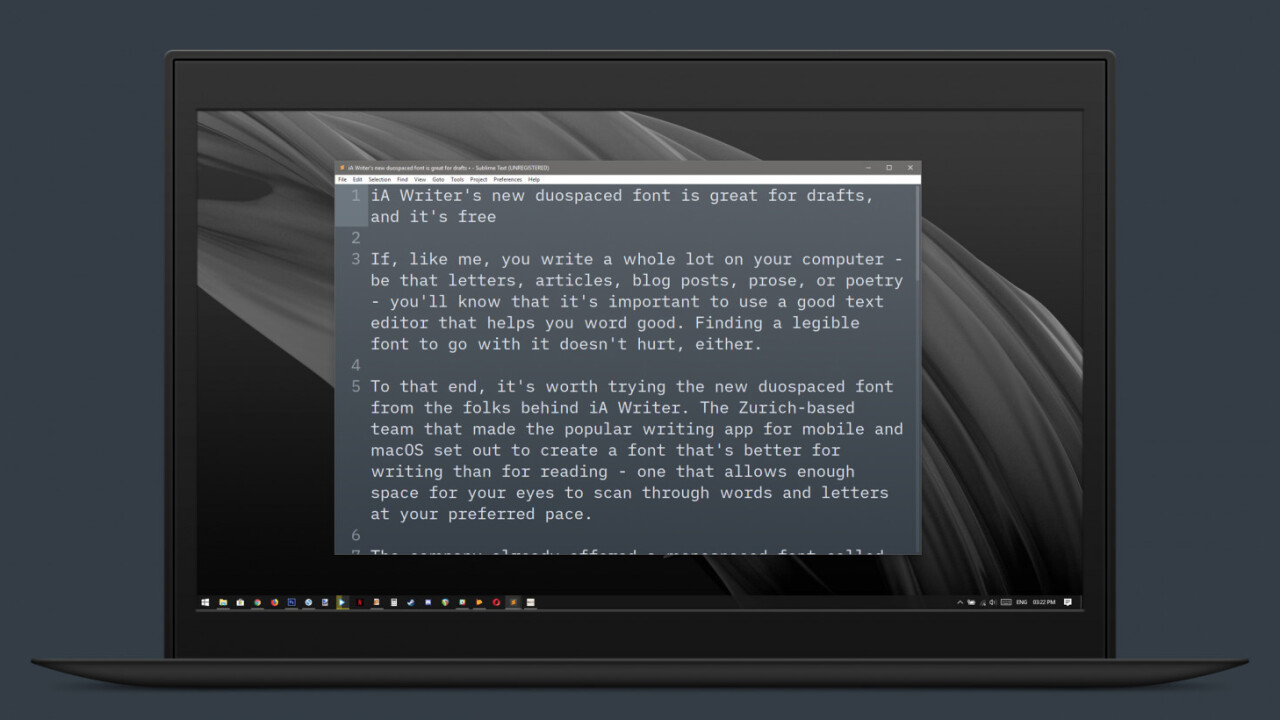 iA Writer’s new duospaced font is great for drafts, and it’s free