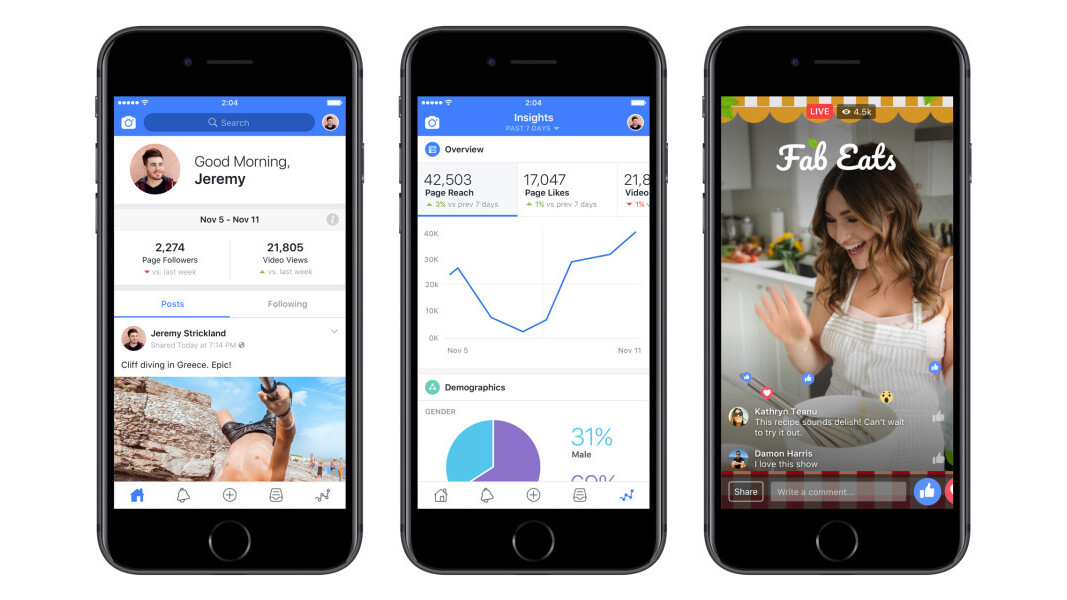 Facebook’s new Creator app brings pro graphics and analytics to your videos