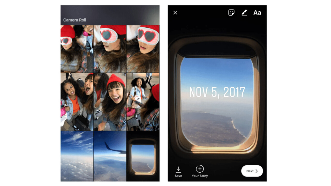 Instagram now lets you upload camera roll items older than 24 hours to your Stories