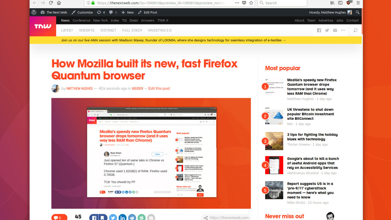 Firefox Quantum is available now – here’s why it’s so damn speedy