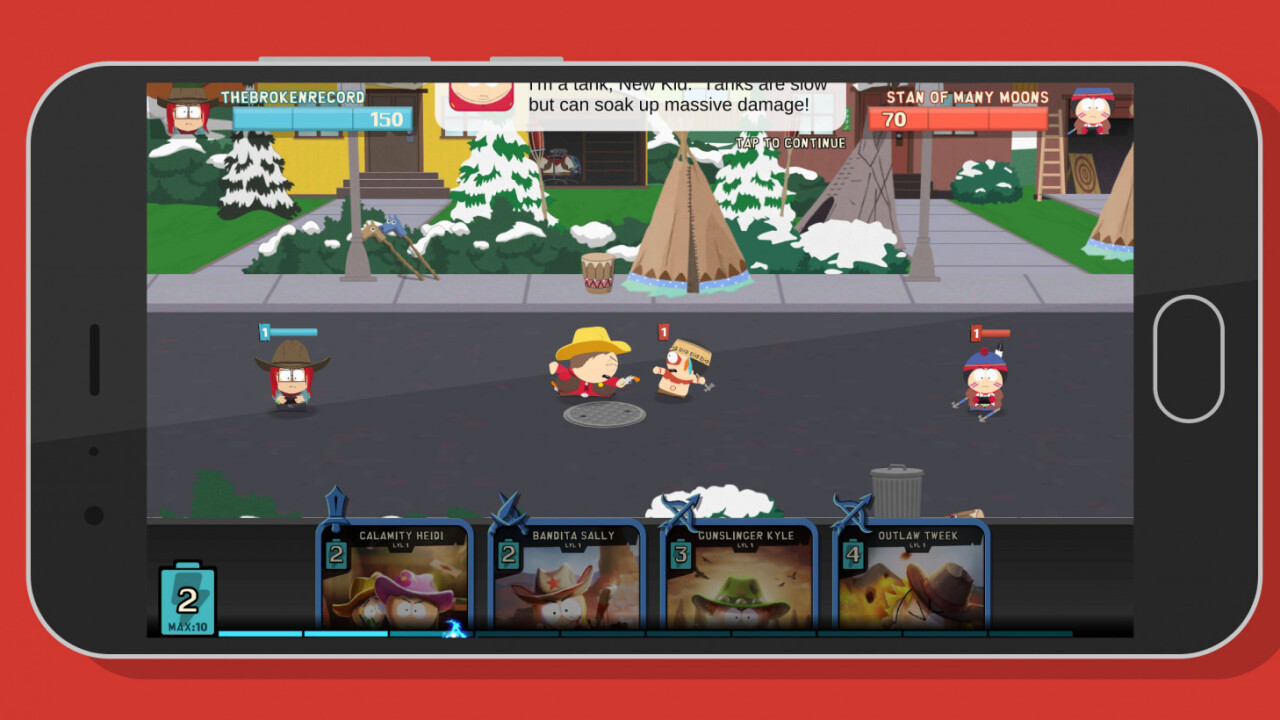 South Park’s new mobile game pits cowboys against Native Americans in a battle of cards