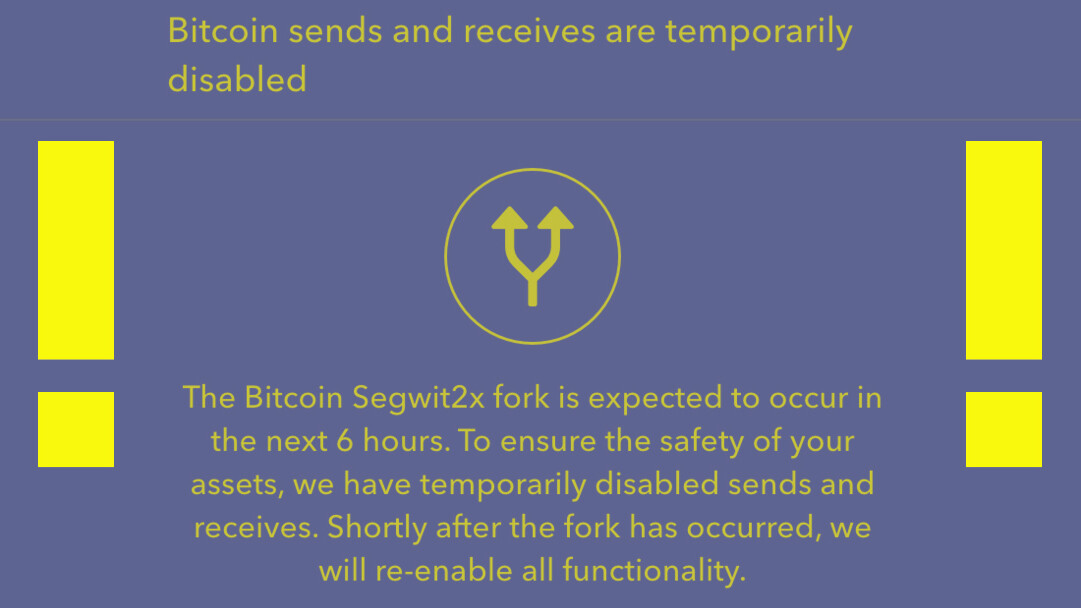 Crypto exchange desks freeze Bitcoin transactions ahead of wayward Segwit2X fork