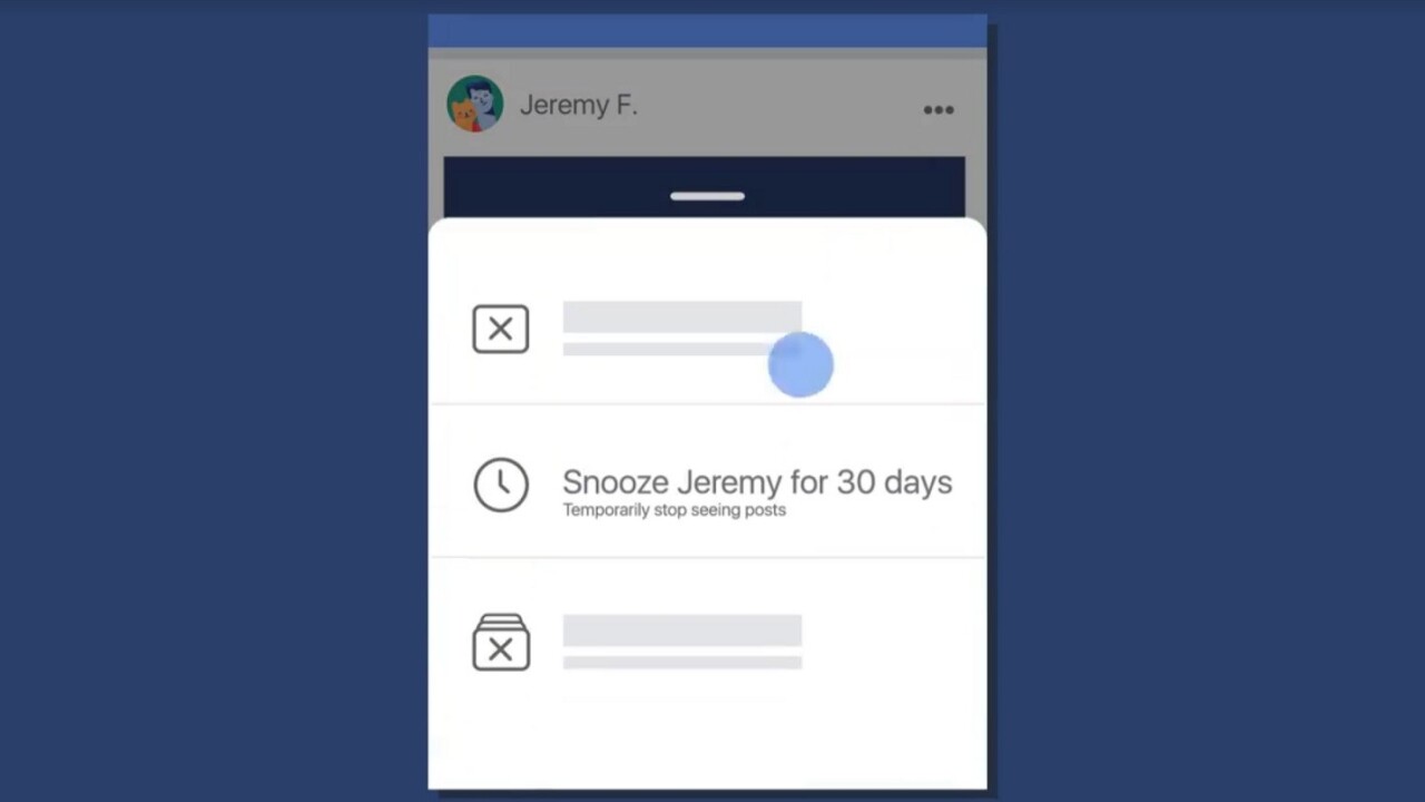 Facebook adds Snooze button to mute annoying friends and Pages