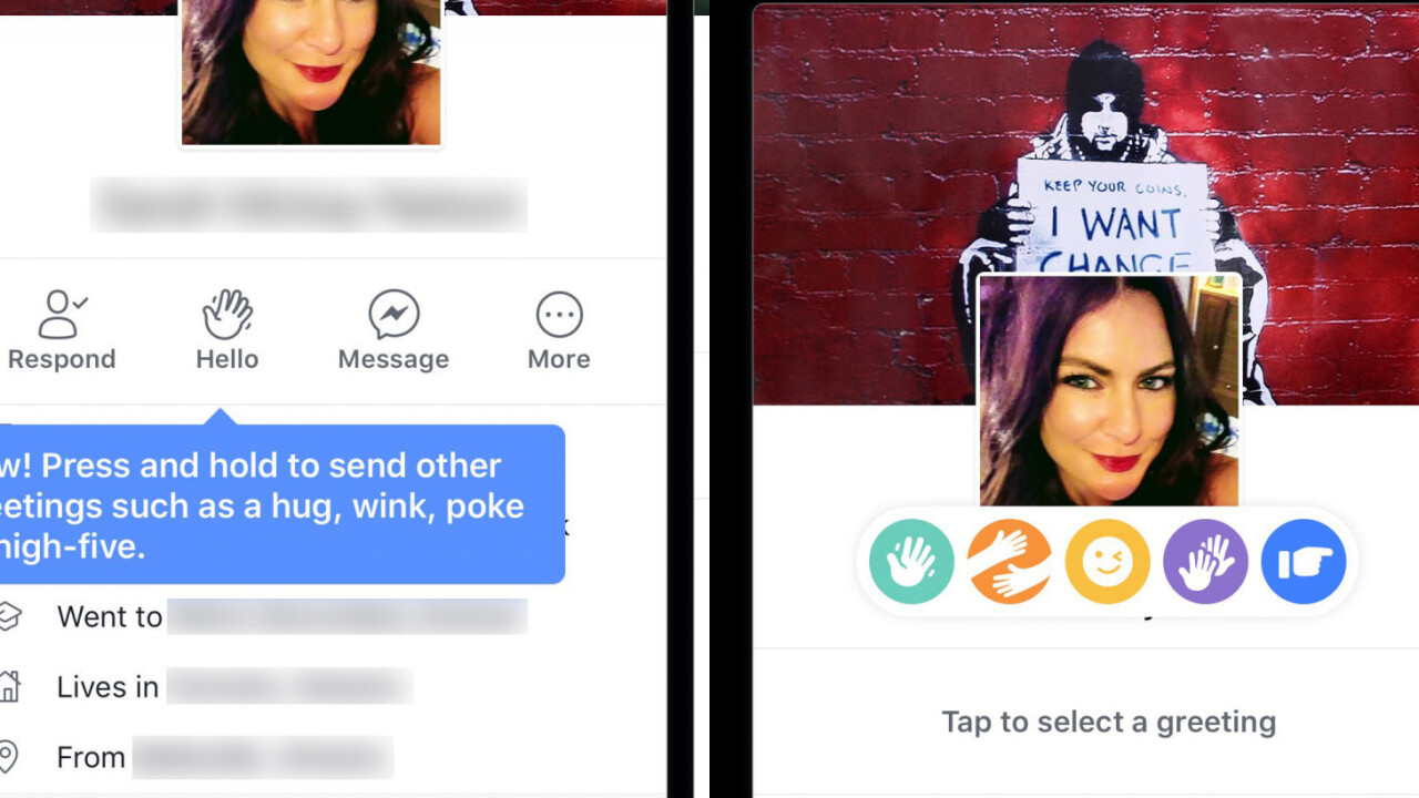 Facebook’s new ‘Greetings’ buttons are like Pokes on steroids