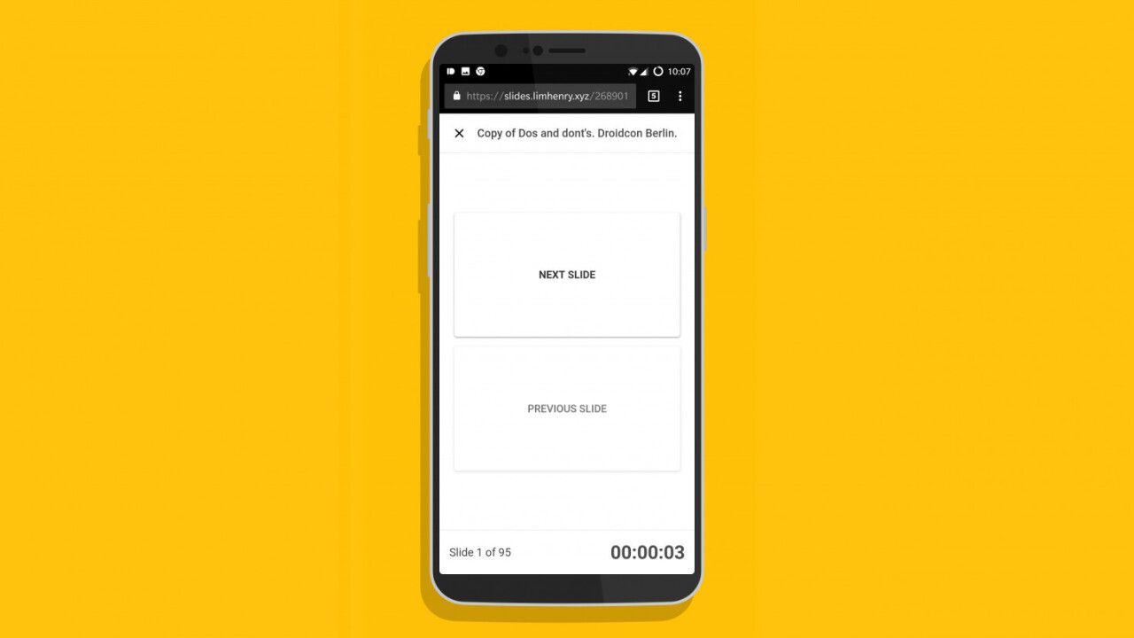 Turn your phone into a Google Slides remote control with this Chrome extension