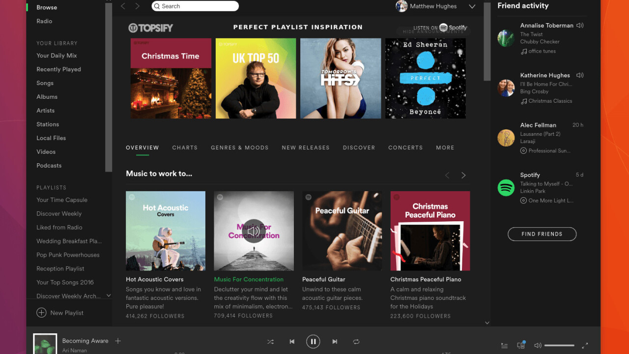 Spotify gives Linux users an early Christmas present: a new desktop client