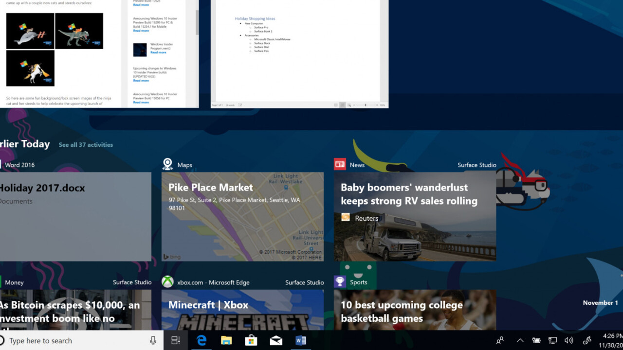 You can try Windows 10’s game-changing new Timeline feature now