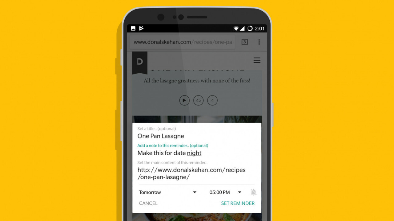 Remindee is the Android reminder app for people who hate setting reminders