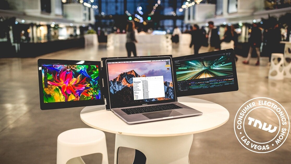 Add two more screens to any laptop with this crazy contraption