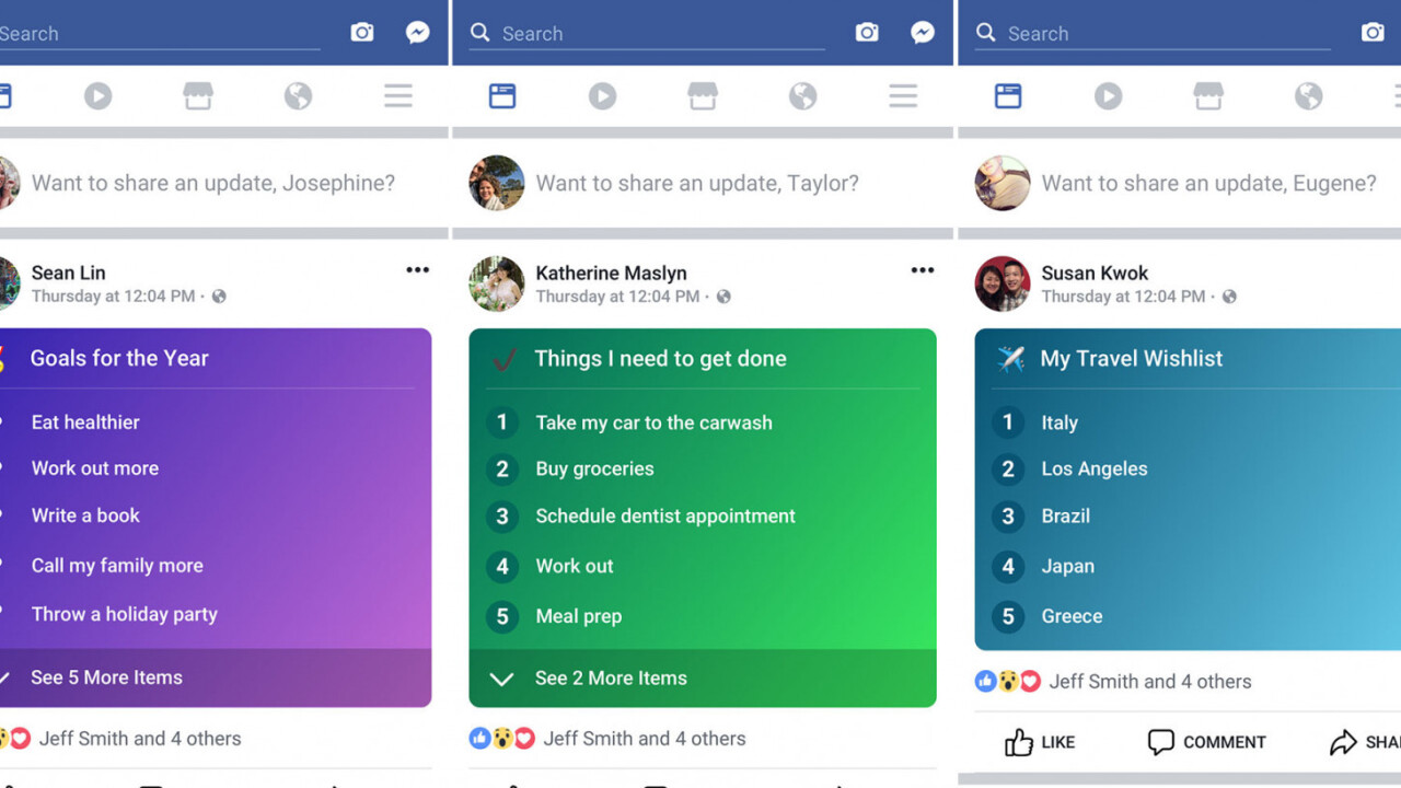 Facebook’s colorful new feature makes public to-do lists a ‘thing’