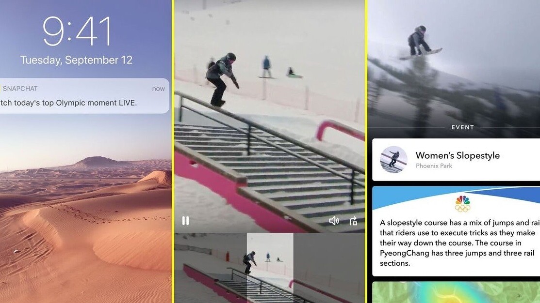 Snapchat’s new live video mode goes for Olympic gold