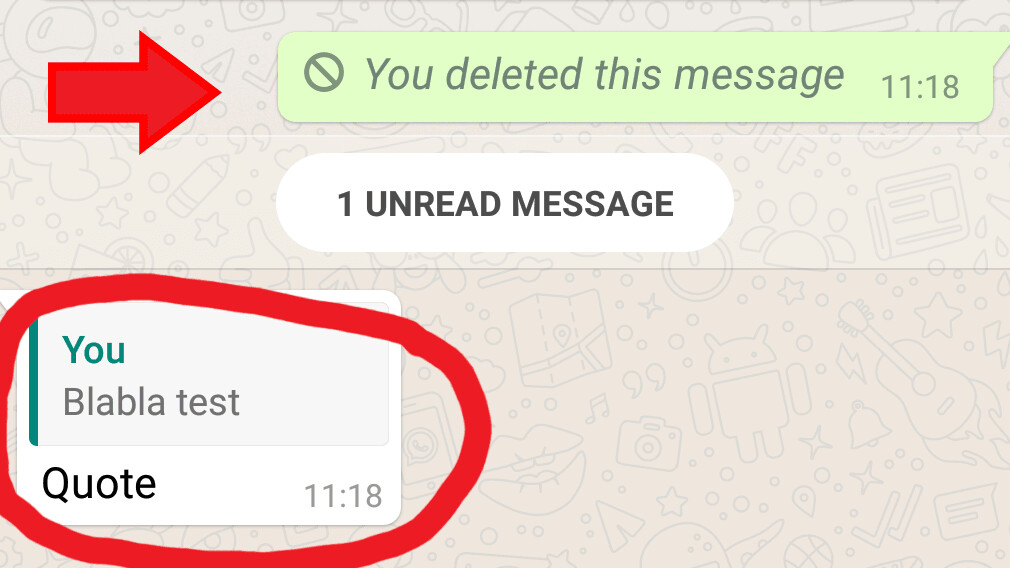 PSA: You can’t remove WhatsApp messages once they’ve been quoted