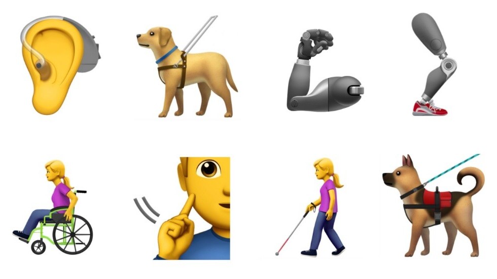 Apple proposes new accessibility emoji to include guide dogs and prosthetic limbs