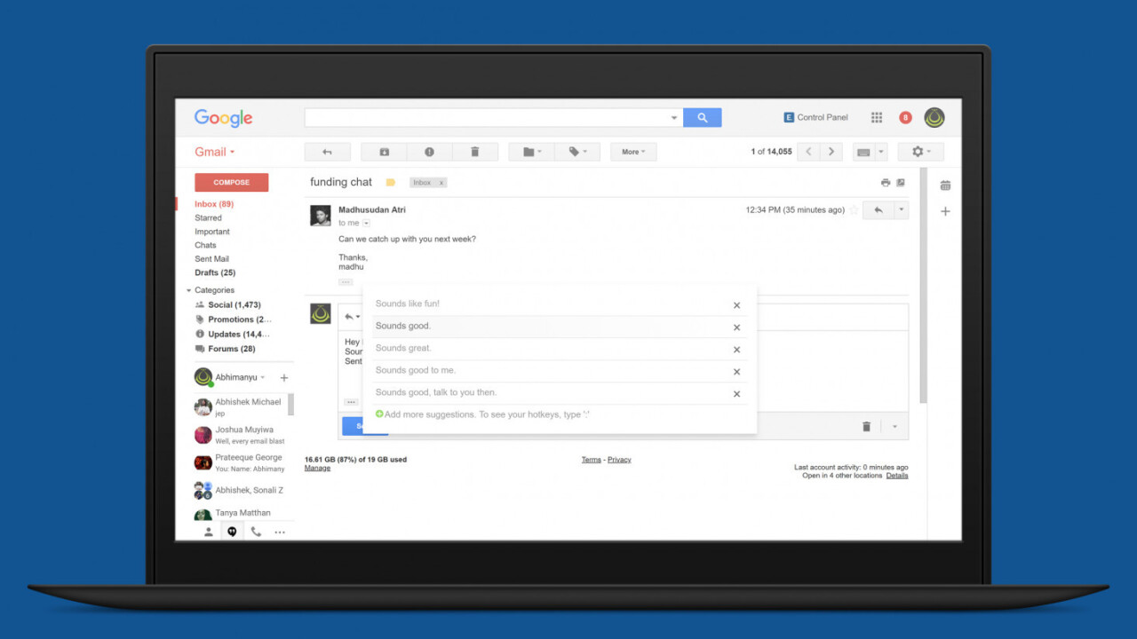 EasyEmail uses AI to autosuggest sentences as you write replies in Gmail