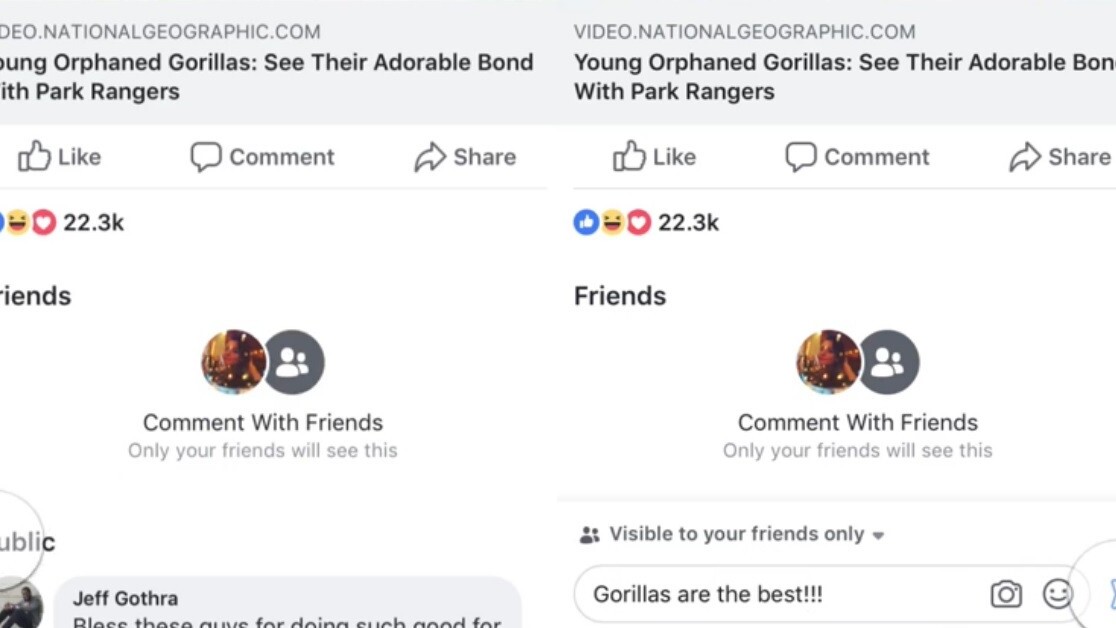Facebook test gives users a private comment option for public posts
