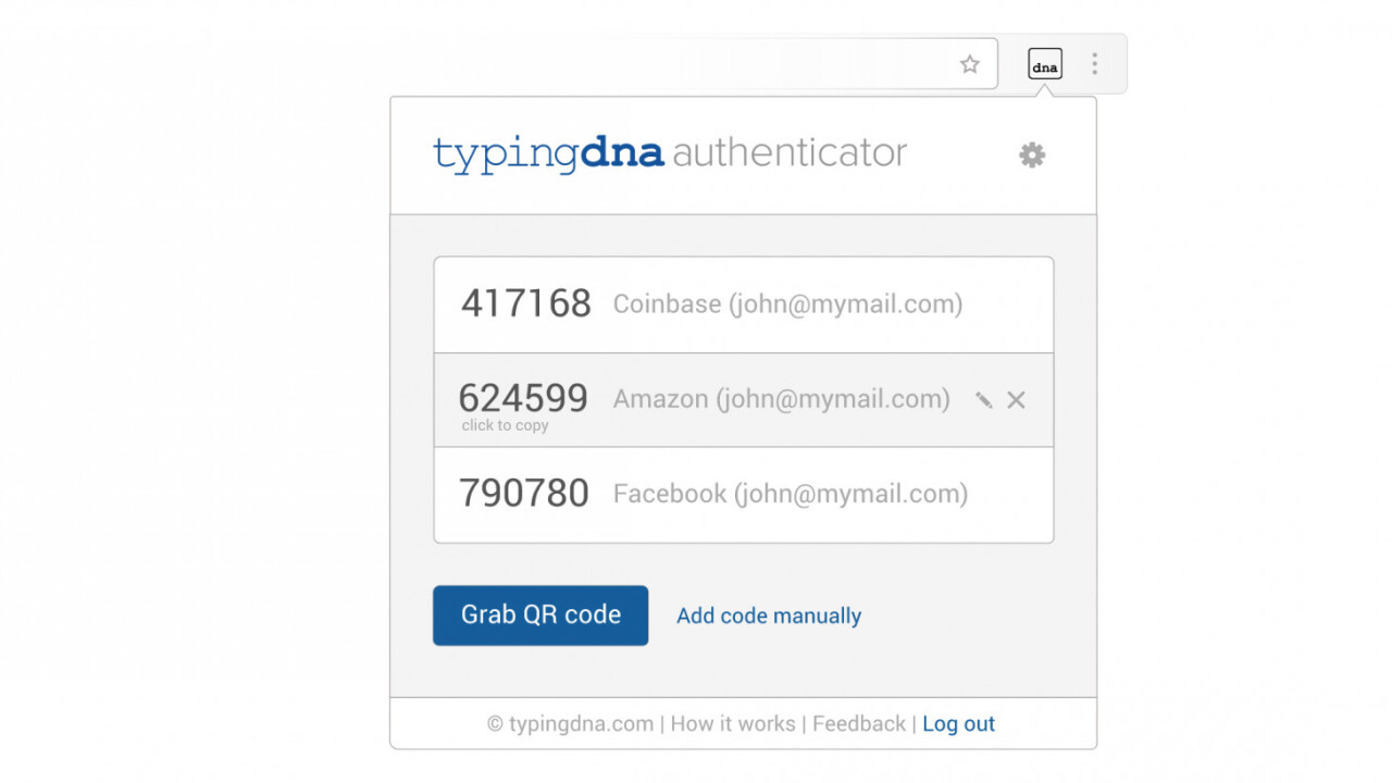 This Chrome extension enables two-factor authentication logins by watching you type