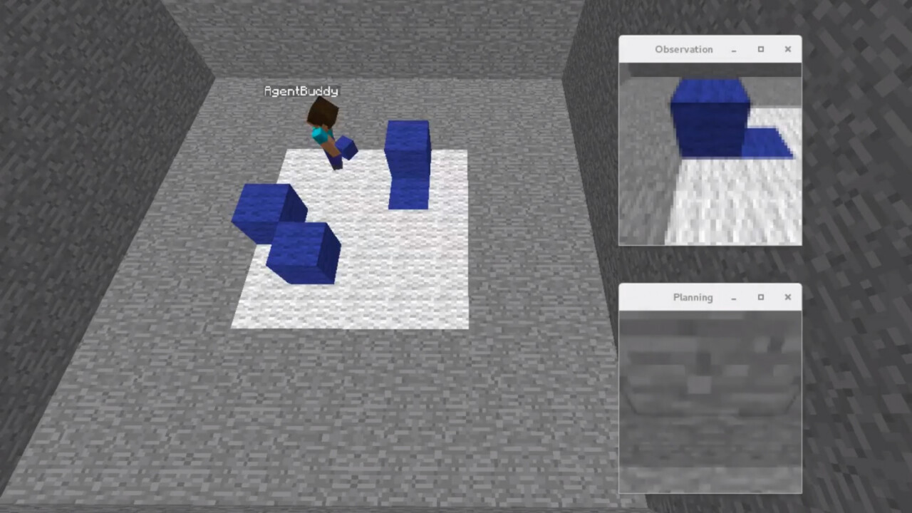 Watch this AI figure out how to place blocks in Minecraft