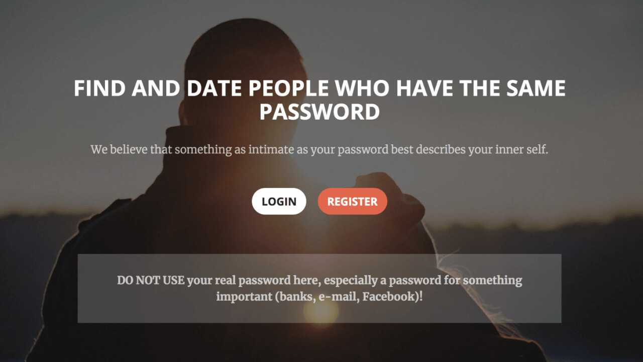 This dating site matches people based on their shared use of awful passwords