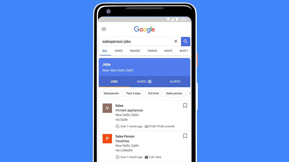 Google Search now helps you hunt for jobs in India