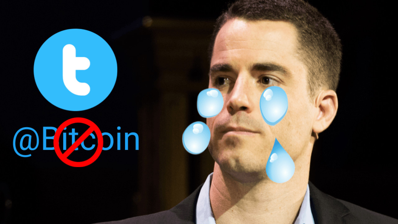 Twitter takes away @bitcoin from BCH fans and Roger Ver is crying free speech