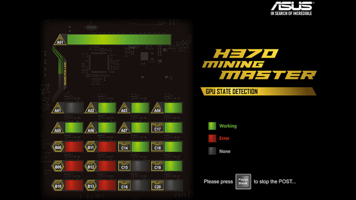 ASUS’ new motherboard is designed specifically for cryptocurrency mining