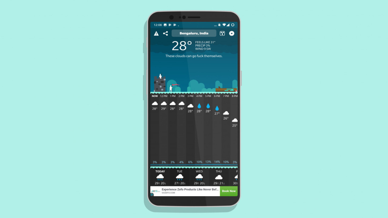 Carrot Weather’s profanity-spewing forecast app arrives on Android