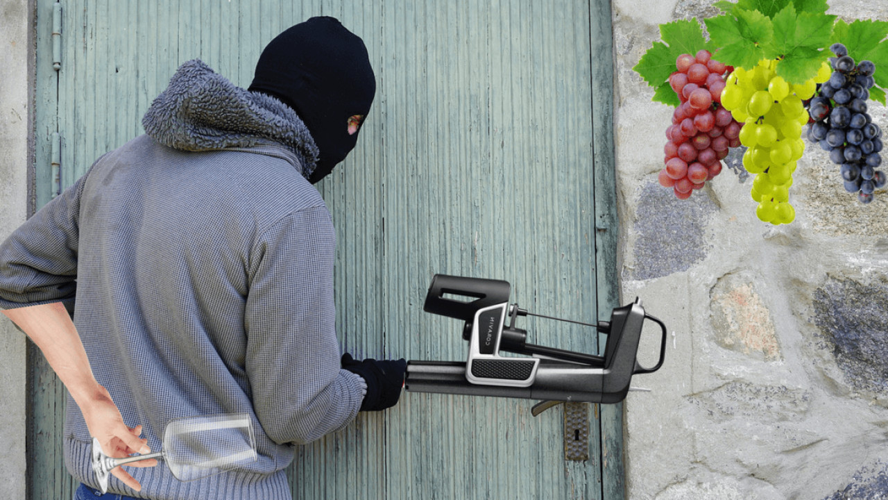 Disclaimer: Don’t use this crafty device to steal wine like we did