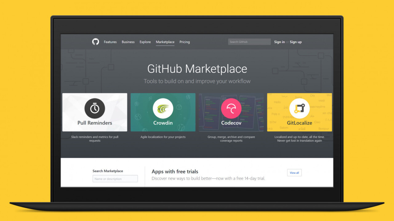 Developers can now upload apps to the Github Marketplace for free