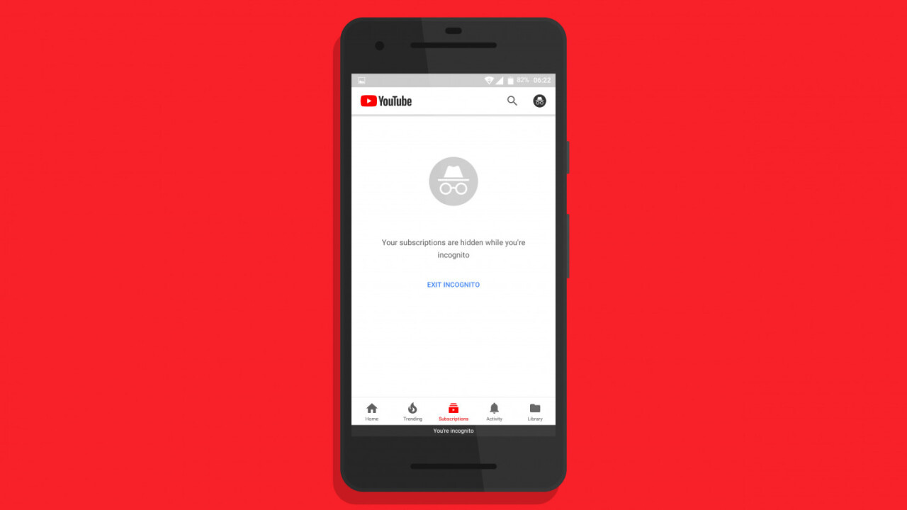 YouTube’s mobile incognito mode will soon let you watch weird stuff in secret