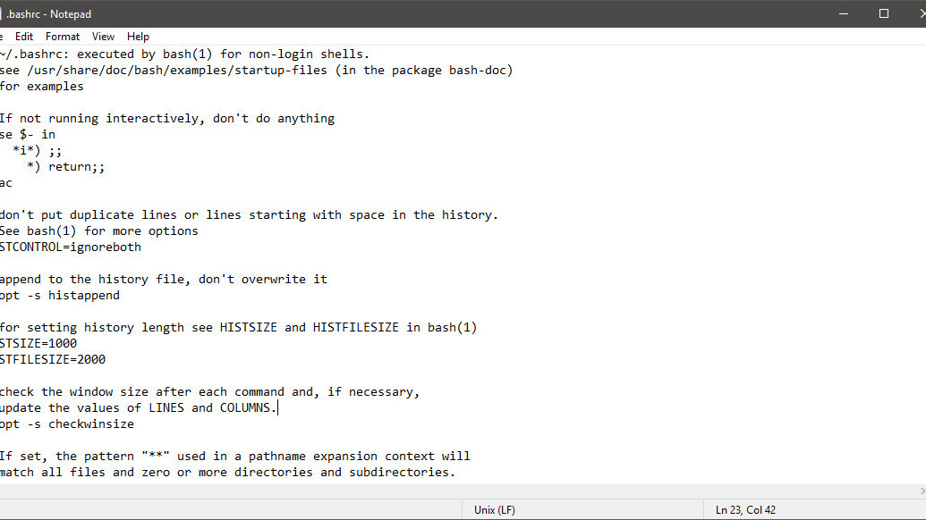 Notepad now properly displays textfiles created on Unix systems