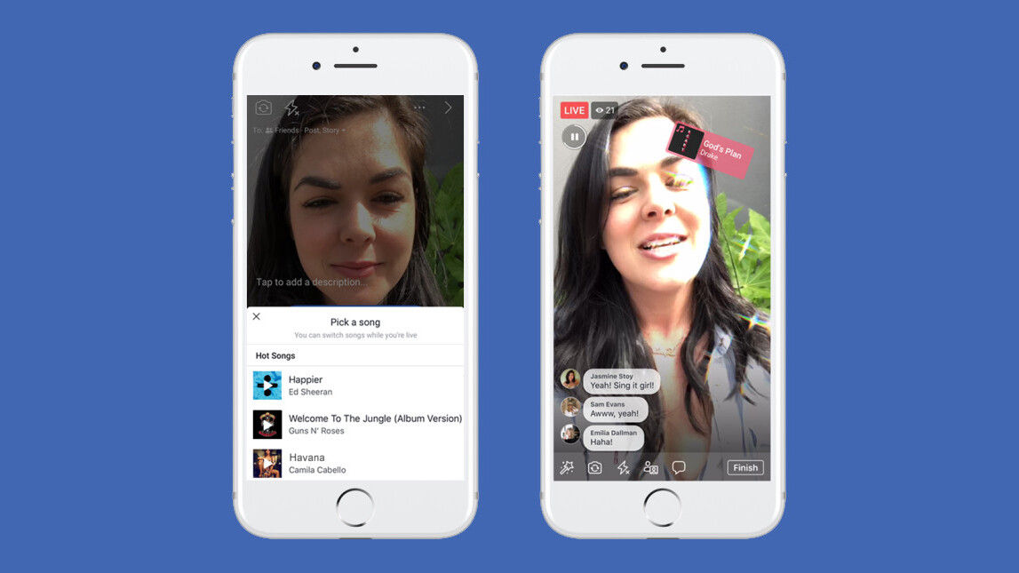 Facebook copies Musical.ly’s lip syncing functionality for live video