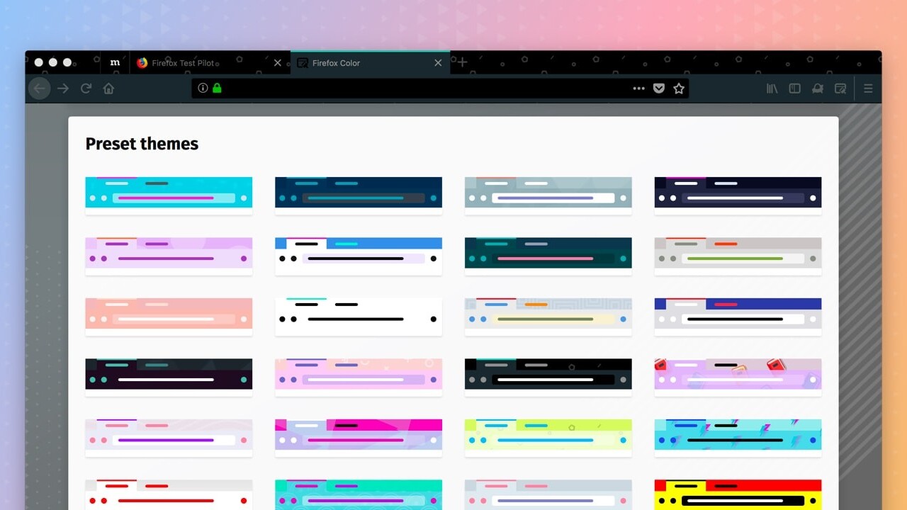 Firefox tests two new features: color customization and split-screen tabs