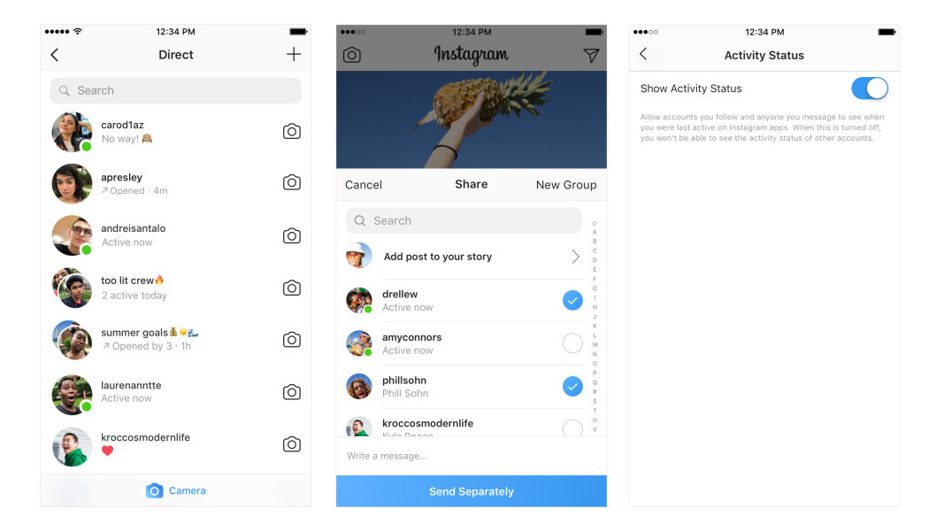 Instagram’s new status dots tell you if your contacts are online – but you can turn them off