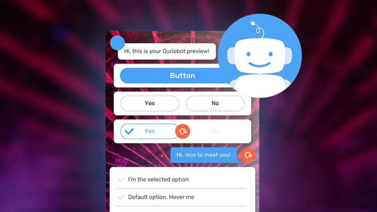 Quriobot is your website’s 24/7/365 help desk — and right now, it’s over 90 percent off