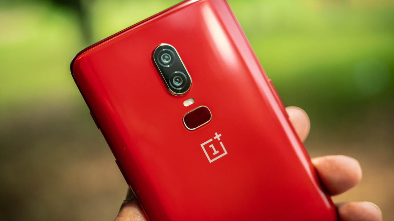 The OnePlus 6 Red is, unsurprisingly, very red