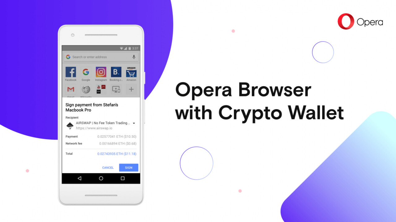 Opera plans to add a cryptocurrency wallet to its desktop browser