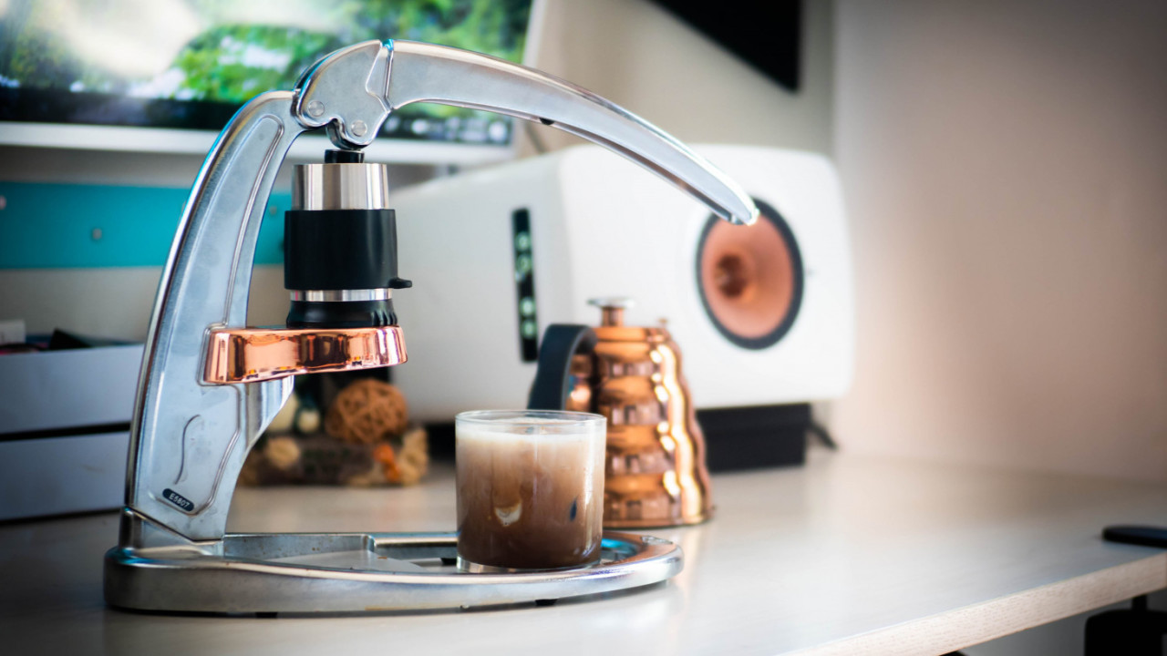 The Flair Espresso Maker brews great coffee for cheap – no electricity needed