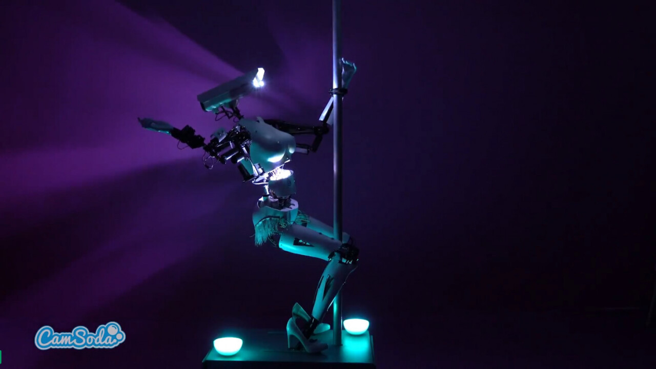 This robot used to be an art exhibit – now it’s a webcam model